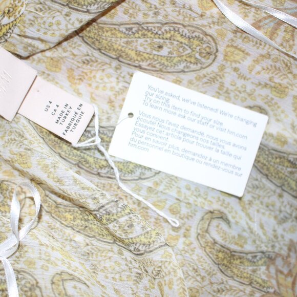 NWOT H&M Royal Wedding Pleated Chiffon Wrap Maxi Dress - Picture 12 of 13